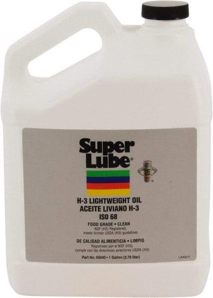 Synco Chemical - 1 Gal Bottle Synthetic Multi-Purpose Oil - -12 to 121°F, SAE 80W, ISO 68, 72-79.5 cSt at 40°C, Food Grade - Eagle Tool & Supply