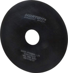 Norton - 6" Diam x 1-1/4" Hole x 1/32" Thick, 220 Grit Surface Grinding Wheel - Diamond, Type 1A1, Very Fine Grade, Resinoid Bond - Eagle Tool & Supply