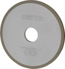 Norton - 6" Diam x 1-1/4" Hole x 1/4" Thick, 100 Grit Surface Grinding Wheel - Diamond, Type 1A1, Fine Grade, Resinoid Bond - Eagle Tool & Supply