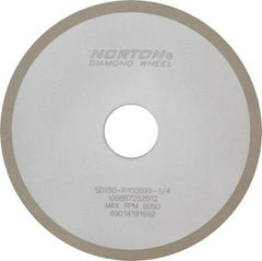 Norton - 6" Diam x 1-1/4" Hole x 1/4" Thick, 150 Grit Surface Grinding Wheel - Diamond, Type 1A1, Very Fine Grade, Resinoid Bond - Eagle Tool & Supply