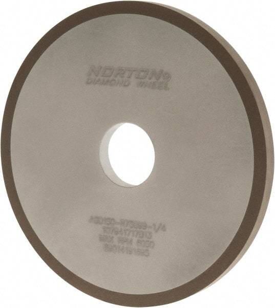 Norton - 6" Diam x 1-1/4" Hole x 3/8" Thick, 150 Grit Surface Grinding Wheel - Diamond, Type 1A1, Very Fine Grade, Resinoid Bond - Eagle Tool & Supply