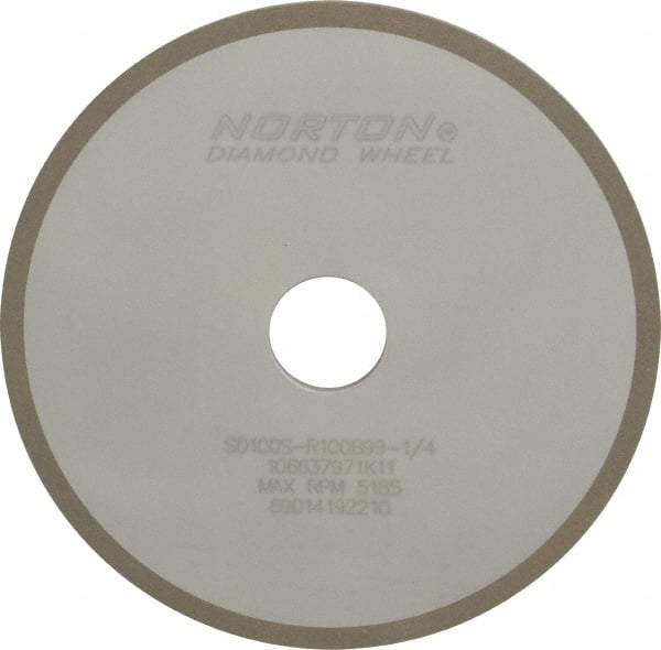 Norton - 7" Diam x 1-1/4" Hole x 1/4" Thick, 100 Grit Surface Grinding Wheel - Diamond, Type 1A1, Fine Grade, Resinoid Bond - Eagle Tool & Supply