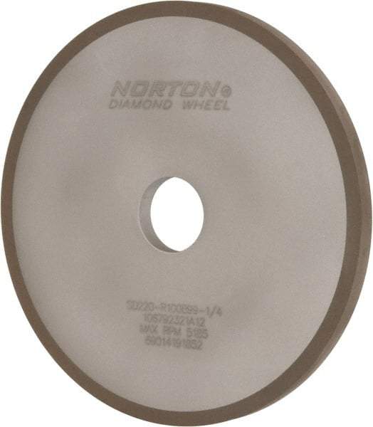 Norton - 7" Diam x 1-1/4" Hole x 3/8" Thick, 220 Grit Surface Grinding Wheel - Diamond, Type 1A1, Very Fine Grade, Resinoid Bond - Eagle Tool & Supply