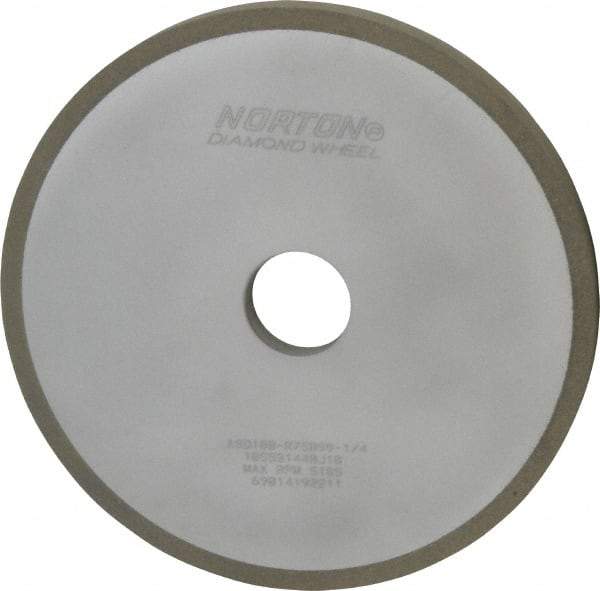 Norton - 7" Diam x 1-1/4" Hole x 1/2" Thick, 100 Grit Surface Grinding Wheel - Diamond, Type 1A1, Fine Grade, Resinoid Bond - Eagle Tool & Supply