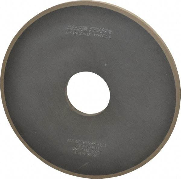Norton - 12" Diam x 3" Hole x 1/2" Thick, 150 Grit Surface Grinding Wheel - Diamond, Type 1A1, Very Fine Grade, Resinoid Bond - Eagle Tool & Supply