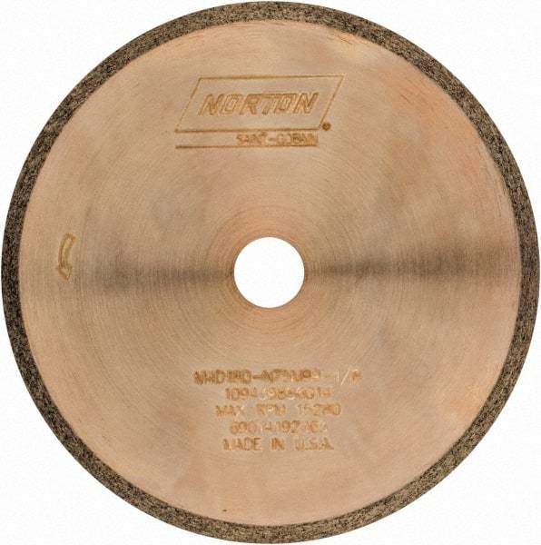 Norton - 4" Diam x 1/2" Hole, 180 Grit Surface Grinding Wheel - Diamond, Type 1A1R, Medium Grade - Eagle Tool & Supply