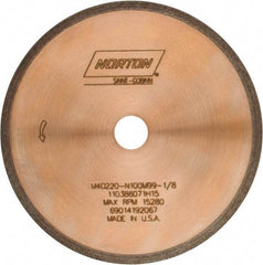 Norton - 4" Diam x 1/2" Hole, 220 Grit Surface Grinding Wheel - Diamond, Type 1A1R, Fine Grade - Eagle Tool & Supply