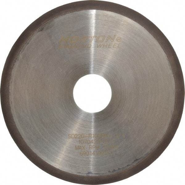 Norton - 6" Diam x 1-1/4" Hole, 220 Grit Surface Grinding Wheel - Diamond, Type 1A1R, Fine Grade - Eagle Tool & Supply