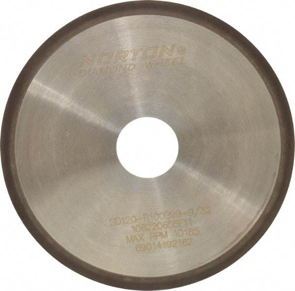 Norton - 6" Diam x 1-1/4" Hole, 120 Grit Surface Grinding Wheel - Diamond, Type 1A1R, Coarse Grade - Eagle Tool & Supply