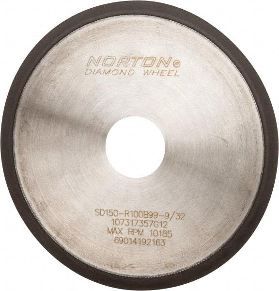 Norton - 6" Diam x 1-1/4" Hole, 150 Grit Surface Grinding Wheel - Diamond, Type 1A1R, Medium Grade - Eagle Tool & Supply