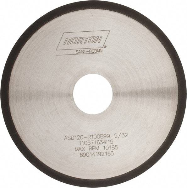 Norton - 6" Diam x 1-1/4" Hole, 120 Grit Surface Grinding Wheel - Type 1A1R, Coarse Grade - Eagle Tool & Supply