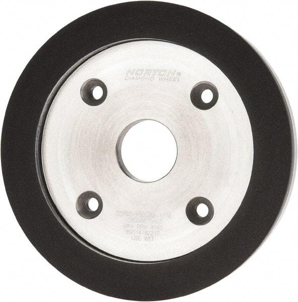 Norton - 6" Diam, 1-1/4" Hole Size, 3/4" Overall Thickness, 150 Grit, Type 6 Tool & Cutter Grinding Wheel - Very Fine Grade, Diamond, P Hardness, Vitrified Bond - Eagle Tool & Supply