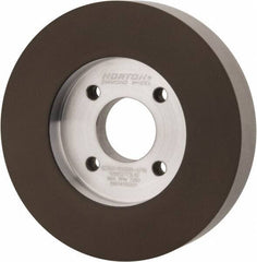 Norton - 5" Diam, 1-1/4" Hole Size, 1" Overall Thickness, 320 Grit, Type 6 Tool & Cutter Grinding Wheel - Extra Fine Grade, Diamond, Resinoid Bond - Eagle Tool & Supply