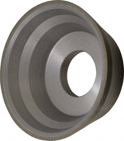 Norton - 3-3/4" Diam, 1-1/4" Hole Size, 1-1/2" Overall Thickness, 100 Grit, Type 11 Tool & Cutter Grinding Wheel - Fine Grade, CBN, Resinoid Bond - Eagle Tool & Supply