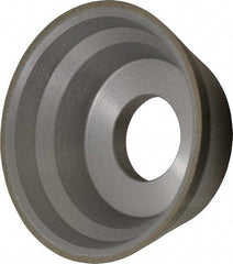 Norton - 3-3/4" Diam, 1-1/4" Hole Size, 1-1/2" Overall Thickness, 100 Grit, Type 11 Tool & Cutter Grinding Wheel - Fine Grade, CBN, Resinoid Bond - Eagle Tool & Supply