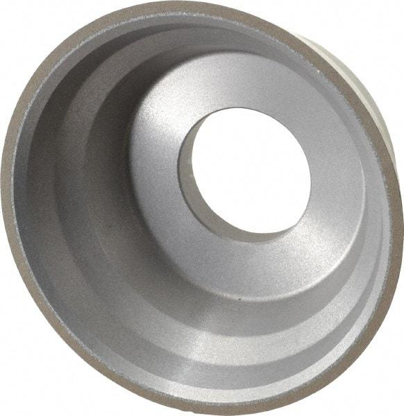 Norton - 3-3/4" Diam, 1-1/4" Hole Size, 1-1/2" Overall Thickness, 220 Grit, Type 11 Tool & Cutter Grinding Wheel - Very Fine Grade, Diamond, Resinoid Bond - Eagle Tool & Supply