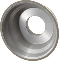 Norton - 3-3/4" Diam, 1-1/4" Hole Size, 1-1/2" Overall Thickness, 220 Grit, Type 11 Tool & Cutter Grinding Wheel - Very Fine Grade, Diamond, Resinoid Bond - Eagle Tool & Supply