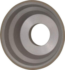 Norton - 3-3/4" Diam, 1-1/4" Hole Size, 1-1/2" Overall Thickness, 150 Grit, Type 11 Tool & Cutter Grinding Wheel - Very Fine Grade, Diamond, Resinoid Bond - Eagle Tool & Supply