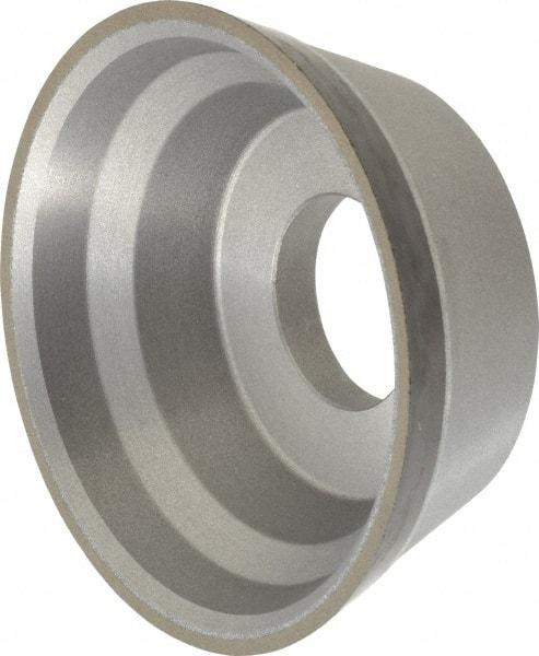 Norton - 3-3/4" Diam, 1-1/4" Hole Size, 1-1/2" Overall Thickness, 220 Grit, Type 11 Tool & Cutter Grinding Wheel - Very Fine Grade, Diamond, Resinoid Bond - Eagle Tool & Supply