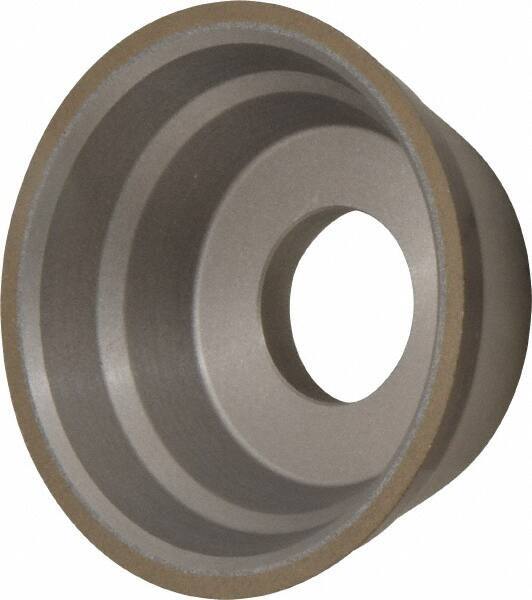 Norton - 3-3/4" Diam, 1-1/4" Hole Size, 1-1/2" Overall Thickness, 100 Grit, Type 11 Tool & Cutter Grinding Wheel - Fine Grade, Diamond, Resinoid Bond - Eagle Tool & Supply
