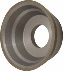 Norton - 3-3/4" Diam, 1-1/4" Hole Size, 1-1/2" Overall Thickness, 100 Grit, Type 11 Tool & Cutter Grinding Wheel - Fine Grade, Diamond, Resinoid Bond - Eagle Tool & Supply