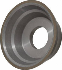 Norton - 3-3/4" Diam, 1-1/4" Hole Size, 1-1/2" Overall Thickness, 150 Grit, Type 11 Tool & Cutter Grinding Wheel - Very Fine Grade, Diamond, Resinoid Bond - Eagle Tool & Supply