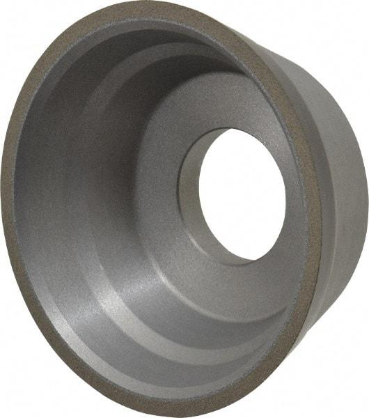 Norton - 3-3/4" Diam, 1-1/4" Hole Size, 1-1/2" Overall Thickness, 100 Grit, Type 11 Tool & Cutter Grinding Wheel - Fine Grade, Diamond, Resinoid Bond - Eagle Tool & Supply