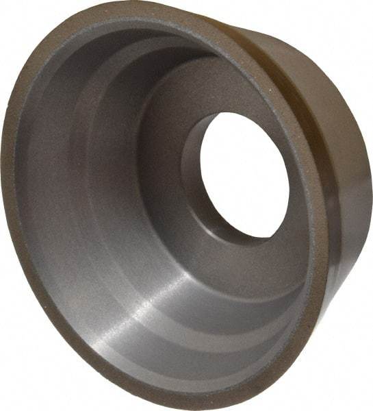 Norton - 3-3/4" Diam, 1-1/4" Hole Size, 1-1/2" Overall Thickness, 120 Grit, Type 11 Tool & Cutter Grinding Wheel - Fine Grade, Diamond, Resinoid Bond - Eagle Tool & Supply
