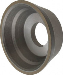 Norton - 3-3/4" Diam, 1-1/4" Hole Size, 1-1/2" Overall Thickness, 180 Grit, Type 11 Tool & Cutter Grinding Wheel - Very Fine Grade, Diamond, Resinoid Bond - Eagle Tool & Supply
