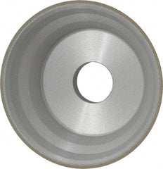 Norton - 5" Diam, 1-1/4" Hole Size, 1-3/4" Overall Thickness, 120 Grit, Type 11 Tool & Cutter Grinding Wheel - Fine Grade, CBN, Resinoid Bond - Eagle Tool & Supply