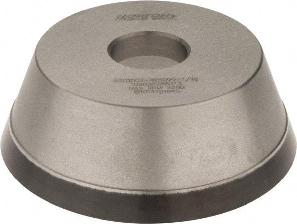 Norton - 5" Diam, 1-1/4" Hole Size, 1-3/4" Overall Thickness, 100 Grit, Type 11 Tool & Cutter Grinding Wheel - Fine Grade, Diamond, Resinoid Bond - Eagle Tool & Supply