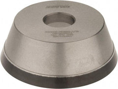 Norton - 5" Diam, 1-1/4" Hole Size, 1-3/4" Overall Thickness, 100 Grit, Type 11 Tool & Cutter Grinding Wheel - Fine Grade, Diamond, Resinoid Bond - Eagle Tool & Supply
