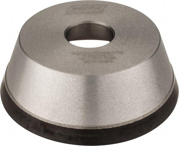 Norton - 5" Diam, 1-1/4" Hole Size, 1-3/4" Overall Thickness, 120 Grit, Type 11 Tool & Cutter Grinding Wheel - Fine Grade, Diamond, Resinoid Bond - Eagle Tool & Supply