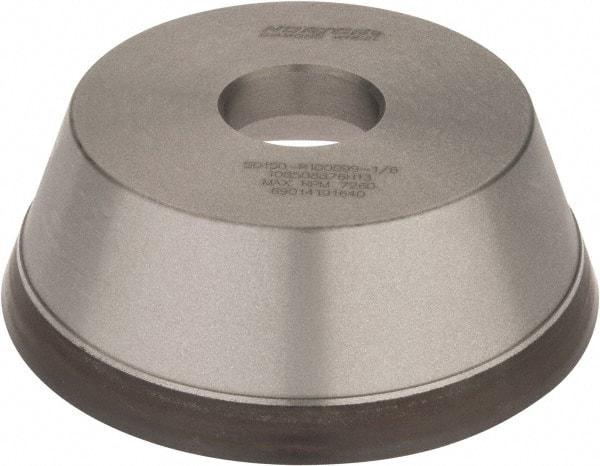Norton - 5" Diam, 1-1/4" Hole Size, 1-3/4" Overall Thickness, 150 Grit, Type 11 Tool & Cutter Grinding Wheel - Very Fine Grade, Diamond, Resinoid Bond - Eagle Tool & Supply