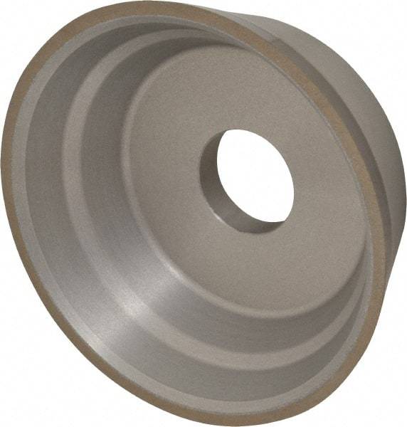 Norton - 5" Diam, 1-1/4" Hole Size, 1-3/4" Overall Thickness, 100 Grit, Type 11 Tool & Cutter Grinding Wheel - Fine Grade, Diamond, Resinoid Bond - Eagle Tool & Supply