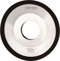Norton - 4" Diam, 1-1/4" Hole Size, 1/2" Overall Thickness, 180 Grit, Type 12 Tool & Cutter Grinding Wheel - Very Fine Grade, Diamond, Resinoid Bond - Eagle Tool & Supply