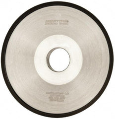 Norton - 6" Diam, 1-1/4" Hole Size, 1" Overall Thickness, 180 Grit, Type 12 Tool & Cutter Grinding Wheel - Very Fine Grade, Diamond, Resinoid Bond - Eagle Tool & Supply