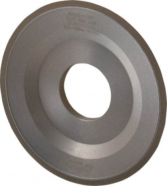 Norton - 4" Diam, 1-1/4" Hole Size, 1/2" Overall Thickness, 120 Grit, Type 12 Tool & Cutter Grinding Wheel - Fine Grade, CBN, Resinoid Bond - Eagle Tool & Supply