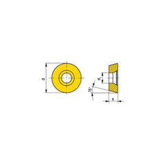 Milling Insert:  RDHX 0802M0SN-F50 CTCS245,  CTCS245,  Solid Carbide N/A Finish,