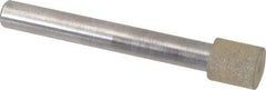 Norton - 3/8" Head Diam x 3/8" Head Thickness CBN Grinding Pin - 1/4" Shank Diam x 2-1/4" Shank Length, Fine Grade, 100 Grit - Eagle Tool & Supply