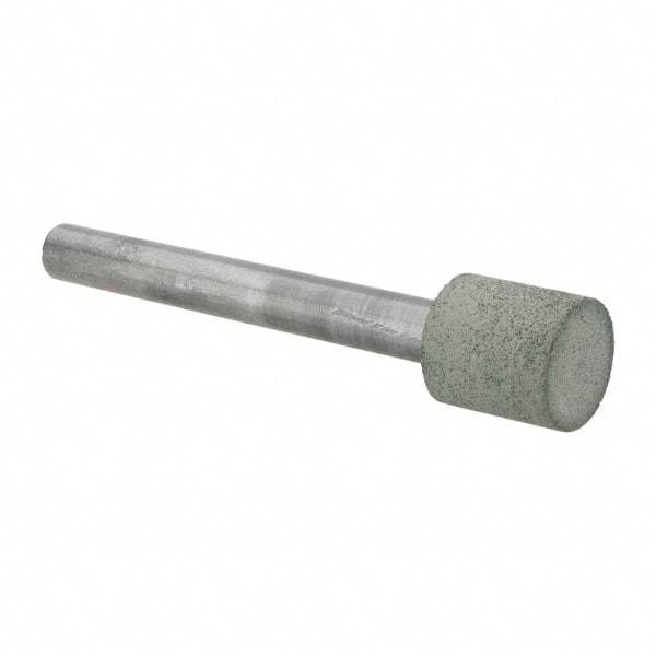 Norton - 1/2" Head Diam x 1/2" Head Thickness CBN Grinding Pin - 1/4" Shank Diam x 2-1/4" Shank Length, Fine Grade, 100 Grit - Eagle Tool & Supply