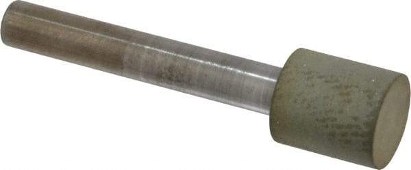 Norton - 1/2" Head Diam x 1/2" Head Thickness Diamond (Abrasive) Grinding Pin - 1/4" Shank Diam x 1-1/2" Shank Length, Very Fine Grade, 220 Grit - Eagle Tool & Supply
