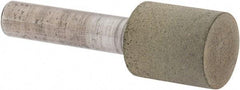 Norton - 1/2" Head Diam x 1/2" Head Thickness Diamond (Abrasive) Grinding Pin - 1/4" Shank Diam x 1-1/2" Shank Length, Fine Grade, 100 Grit - Eagle Tool & Supply