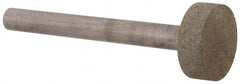 Norton - 3/4" Head Diam x 1/4" Head Thickness CBN Grinding Pin - 1/4" Shank Diam x 2-1/4" Shank Length, Fine Grade, 100 Grit - Eagle Tool & Supply