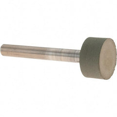 Norton - 3/4" Head Diam x 3/8" Head Thickness Diamond (Abrasive) Grinding Pin - 1/4" Shank Diam x 1-1/2" Shank Length, Very Fine Grade, 150 Grit - Eagle Tool & Supply