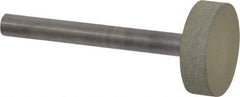 Norton - 1" Head Diam x 1/4" Head Thickness CBN Grinding Pin - 1/4" Shank Diam x 2-1/4" Shank Length, Fine Grade, 100 Grit - Eagle Tool & Supply
