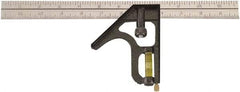 Johnson Level & Tool - 1 Piece, 12" Combination Square Set - 1/8, 1/16 & 1/32" (Inch) Graduation, Stainless Steel Blade, Cast Zinc Head - Eagle Tool & Supply