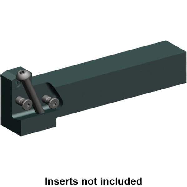 Kennametal - External Thread, 150mm OAL, Left Hand Indexable Grooving Cutoff Toolholder - 25mm Shank Height x 25mm Shank Width, KGMS Toolholder Style, Series A4 - Eagle Tool & Supply