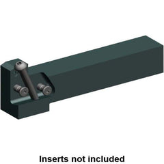 Kennametal - External Thread, 150mm OAL, Left Hand Indexable Grooving Cutoff Toolholder - 25mm Shank Height x 25mm Shank Width, KGMS Toolholder Style, Series A4 - Eagle Tool & Supply