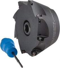 Kennametal - 5" Cut Diam, 0.098" Max Depth, 1-1/2" Arbor Hole, 8 Inserts, XD 12 Insert Style, Indexable Copy Face Mill - C7792VXD12-A5.00Z08R Cutter Style, 2.48" High, Through Coolant, Series 7792 - Eagle Tool & Supply